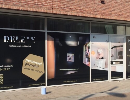 Nieuwe vestigingen Delete voorzien van etalageprint