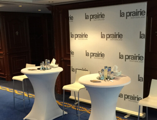 Roll-up banner XXL voor La Prairie een megasucces!